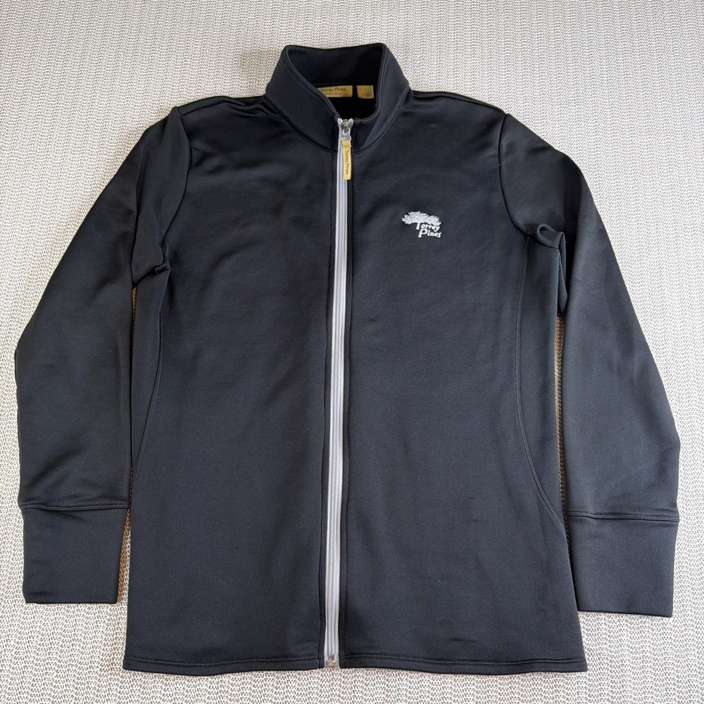 Torrey Pines Collection Women's Large Black Full Zip Golf Jacket Polyester
